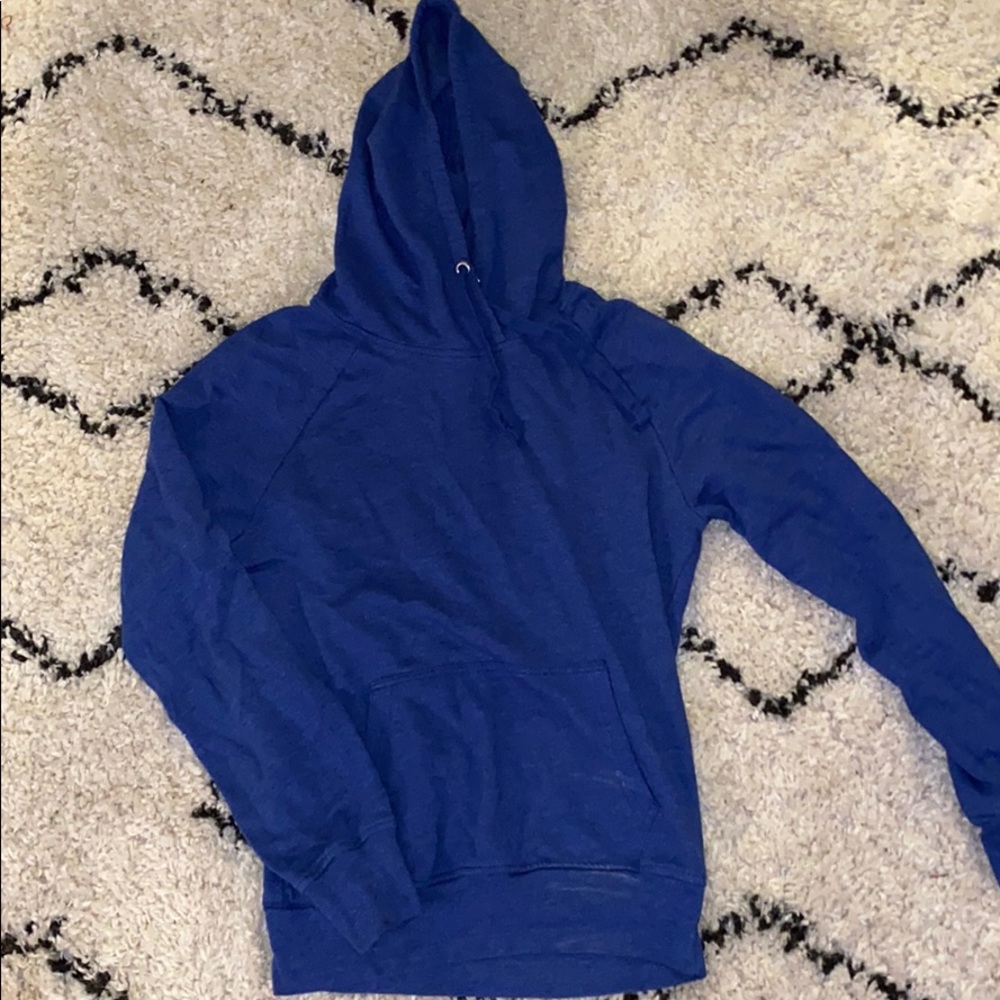 Blue long sleeve with a hood